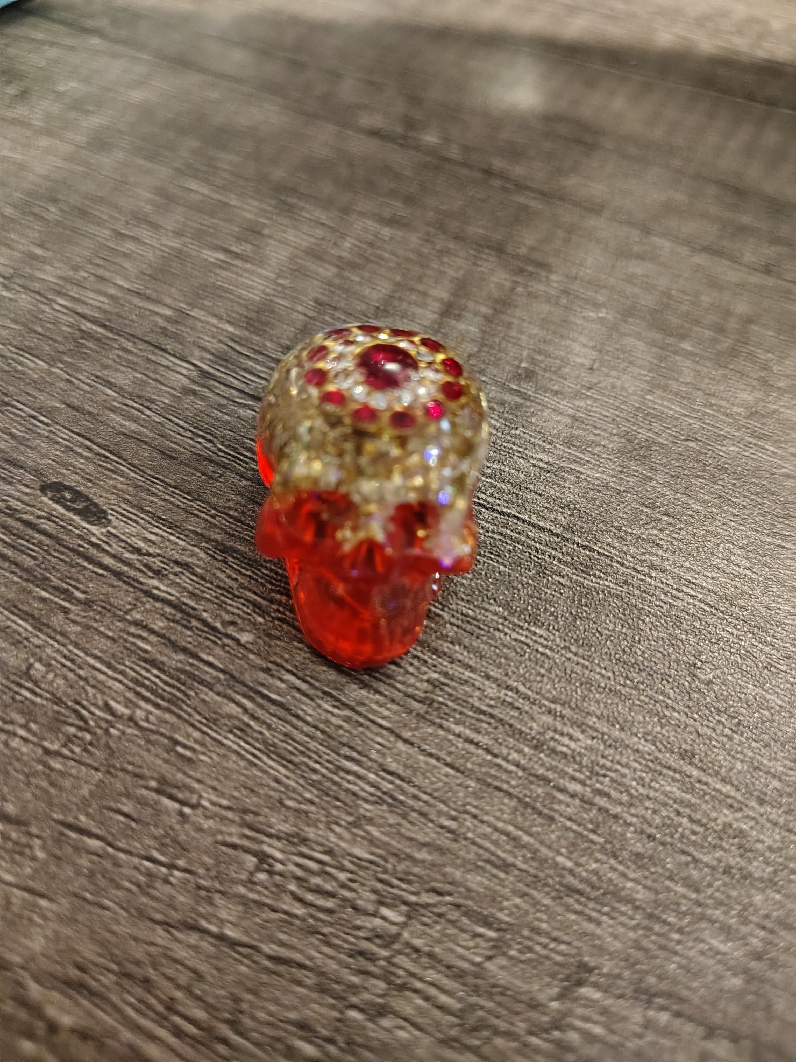 Red Rhinestone HeadCase™ Mini Skull