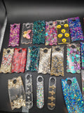 Tumbler Tags™ rectangle styles - glitter and holographic resin