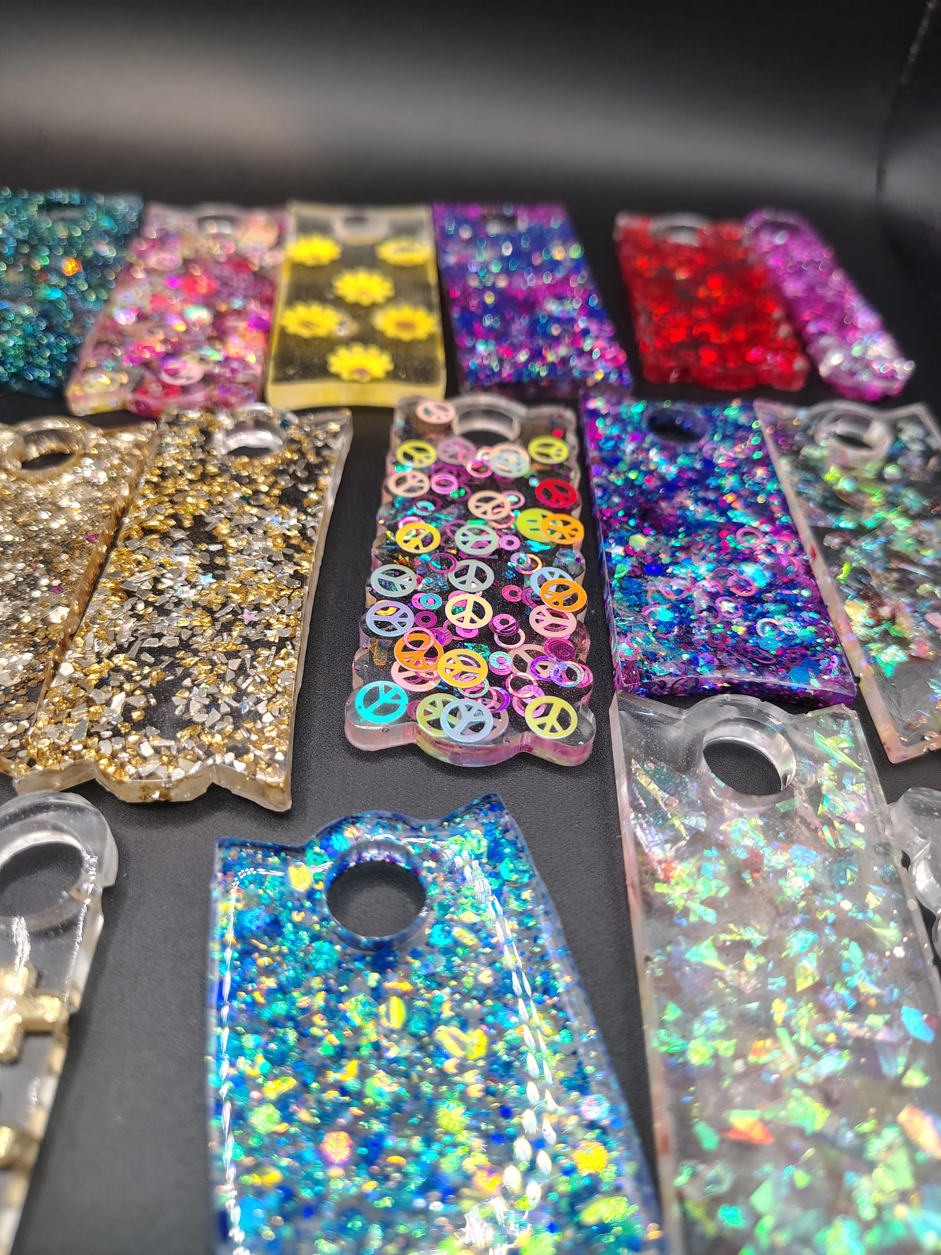 Tumbler Tags™ rectangle styles - close up variety