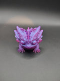 Realm Hatchlings™ - purple cosmic baby dragon figurine front view