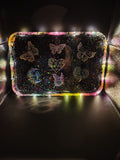 Loomlight Tray - butterfly and moon design with fairy light edging and glow-in-the-dark glitter