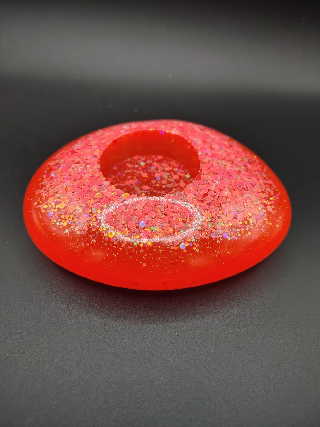 Loomlight™ Candle Holder - Loomlight Glow orange resin with glow glitter